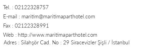 Maritim Apart Hotel telefon numaralar, faks, e-mail, posta adresi ve iletiim bilgileri